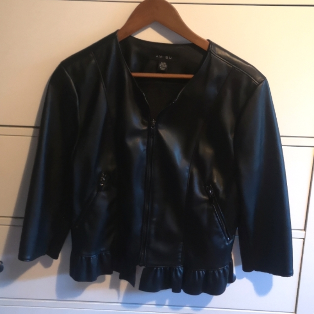 Faux leather jacket